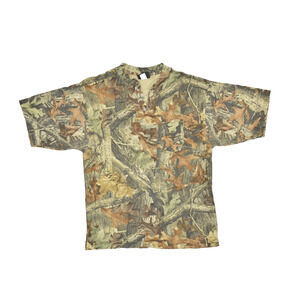 Vintage Sasquatch Advantage Timber Camo Polo Shirt Regular Size XL